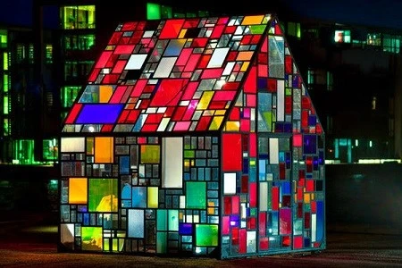 Stained glass house Stained glass house