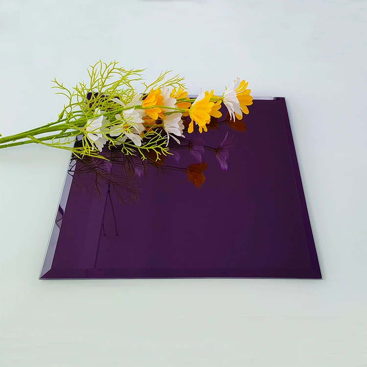 Purple Glass Mirror